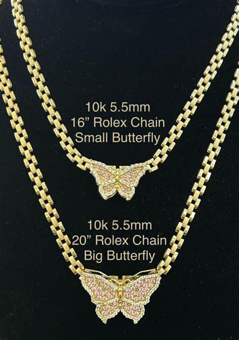 rolex pendent|10k gold Rolex style chain.